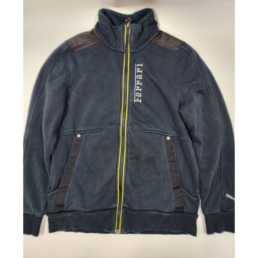 Puma Scuderia Ferrari Track Jacket Mens Small Navy Blue Full Zip Sweatshirt F1